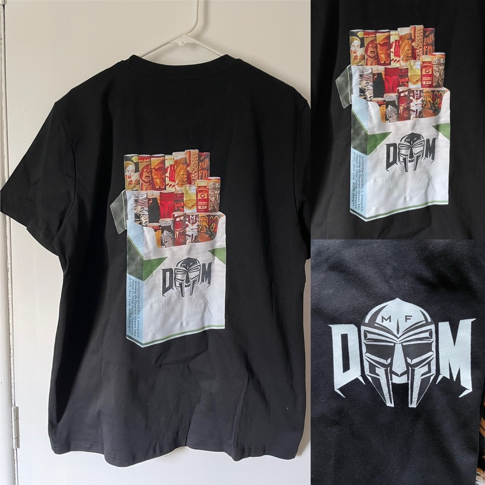 MF DOOM Tshirt XL New Black double sided print